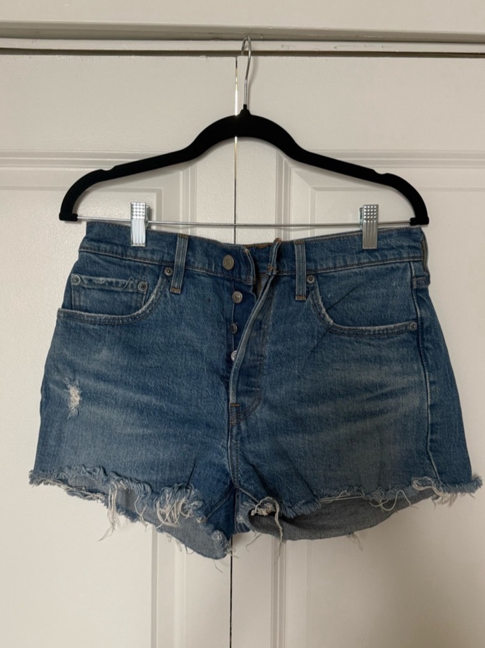 Levi's 501 Original High-Rise Cutoff Shorts Blue
